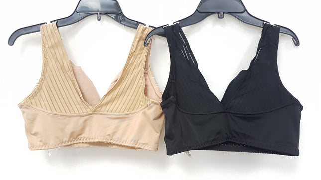 LOT OF 2 RHONDA SHEAR Women's #682 Striped Pin-Up Bra - CHOOSE COLOR PACK