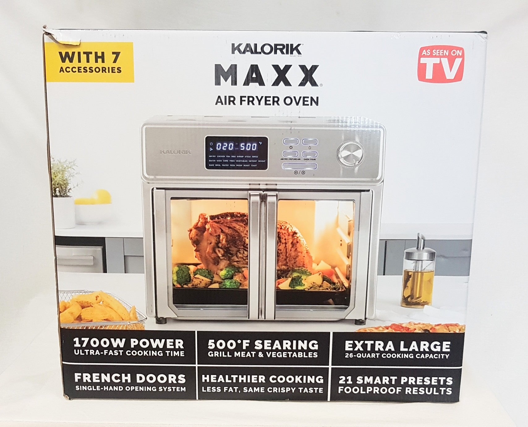 KALORIK MAXX Digital Air Fryer Oven with 7 Accessories, #AFO 47269 SS