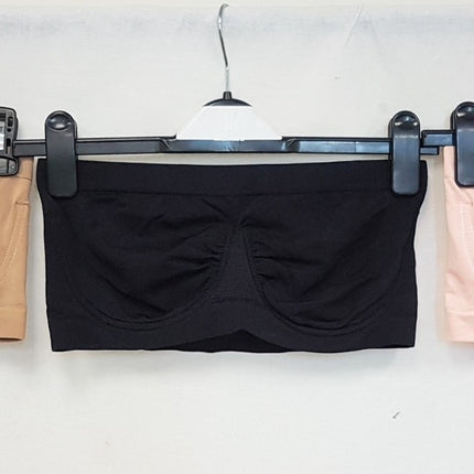 RHONDA SHEAR Women's 9685 Ahh Bra Seamless Underwire Bandeau - CHOOSE COLOR 1BRA