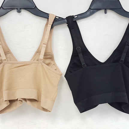 RHONDA SHEAR Women's 9198 Padded Strap Seamless Bra - CHOOSE COLOR PACK 2-BRAS