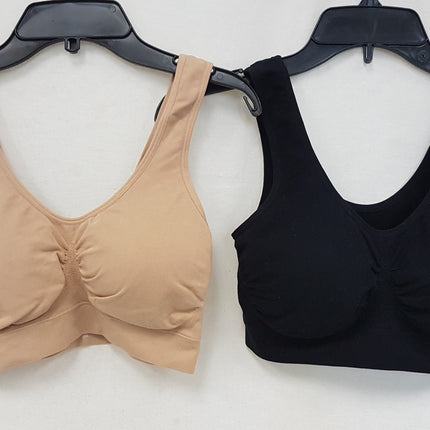 RHONDA SHEAR Women's 9205 Modal Seamless Bra - CHOOSE COLOR PACK 2 BRAS