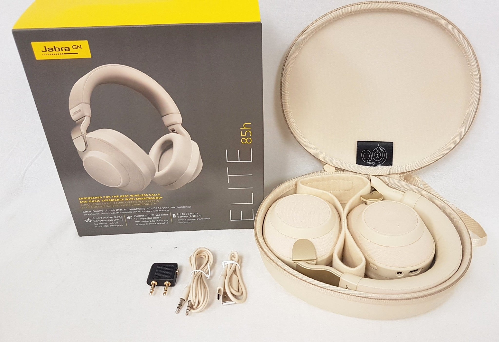 JABRA Elite 85h Ear-Cup (Over the Ear) Wireless Headphones - BEIGE LIKE NEW