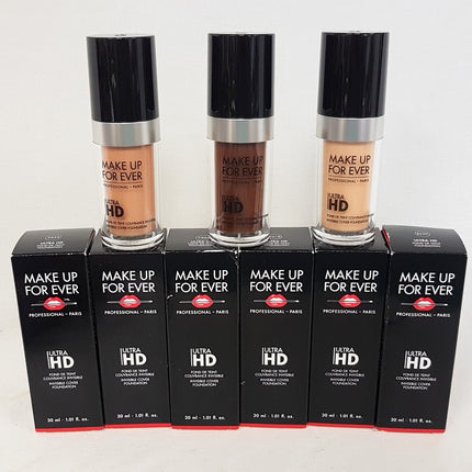 MAKEUP FOREVER ULTRA HD Invisible Cover Foundation 30ml EACH -CHOOSE COLOR SHADE