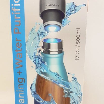 NEW, THE CRAZY CAP 2 Self-Cleaning + Water Purification 500ml - CHOOSE COLOUR MSRP $139.95