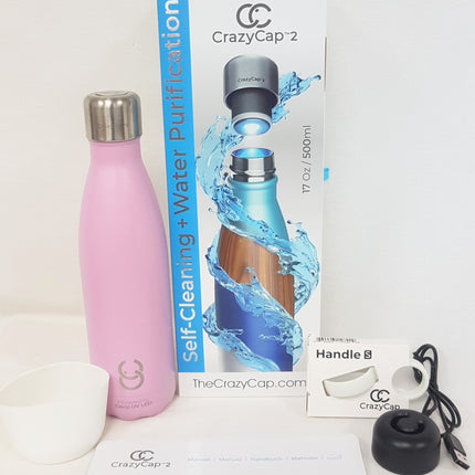 NEW, THE CRAZY CAP 2 Self-Cleaning + Water Purification 500ml - CHOOSE COLOUR MSRP $139.95