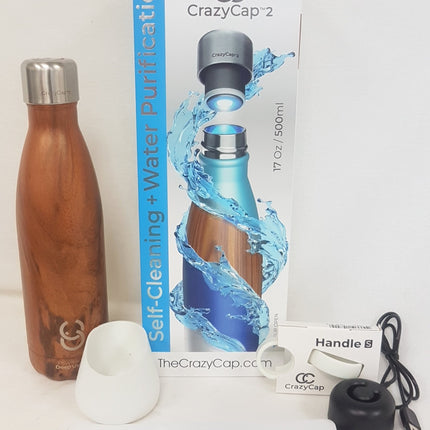 NEW, THE CRAZY CAP 2 Self-Cleaning + Water Purification 500ml - CHOOSE COLOUR MSRP $139.95
