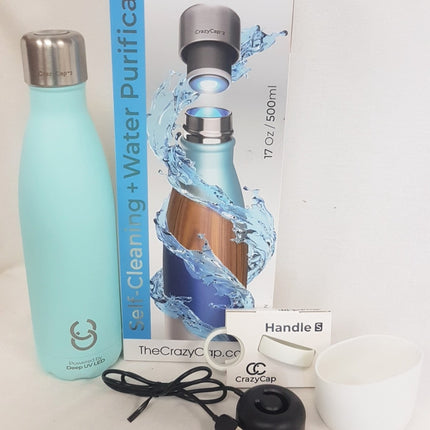 NEW, THE CRAZY CAP 2 Self-Cleaning + Water Purification 500ml - CHOOSE COLOUR MSRP $139.95