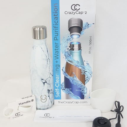 NEW, THE CRAZY CAP 2 Self-Cleaning + Water Purification 500ml - CHOOSE COLOUR MSRP $139.95
