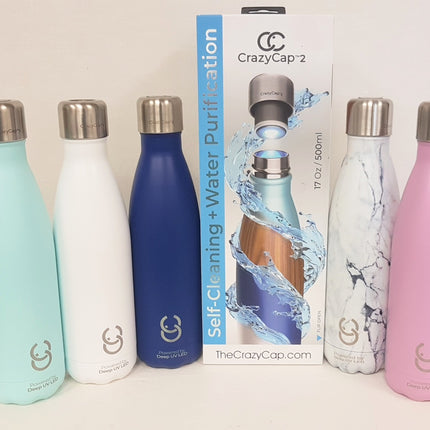 NEW, THE CRAZY CAP 2 Self-Cleaning + Water Purification 500ml - CHOOSE COLOUR MSRP $139.95