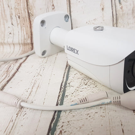 Lorex LNB8005 (POE) (8MP) 4K UHD IP Bullet Security Camera, White USED