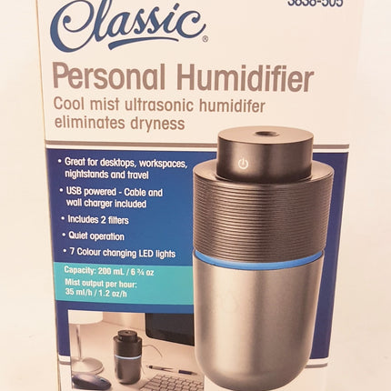 NEW, CLASSIC Cool Mist Ultrasonic Personal Humidifier, 3838-505