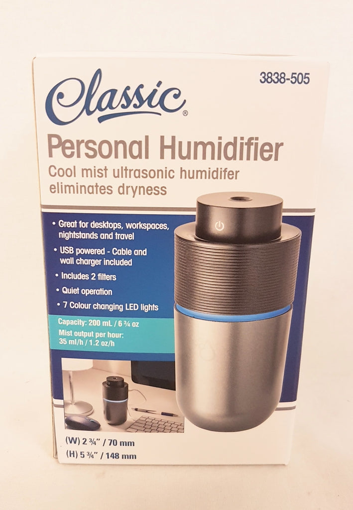 NEW, CLASSIC Cool Mist Ultrasonic Personal Humidifier, 3838-505