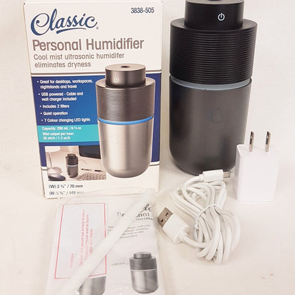 NEW, CLASSIC Cool Mist Ultrasonic Personal Humidifier, 3838-505