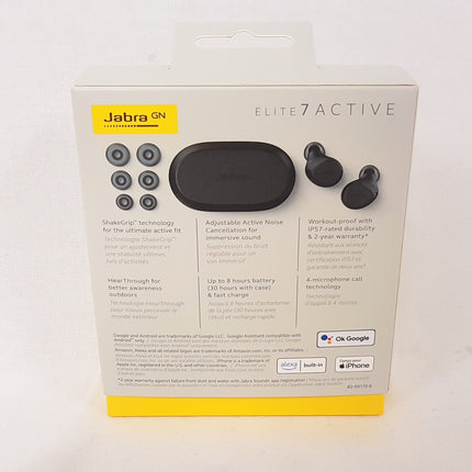 Jabra Elite 7 Active In-Ear Noise Cancelling Truly Wireless Headphones - Black LIKE NEW