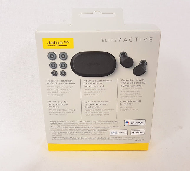 Jabra Elite 7 Active In-Ear Noise Cancelling Truly Wireless Headphones - Black LIKE NEW