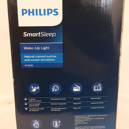Philips HF3520/60 SmartSleep Colored Sunrise and Sunset Wake-up Light LIKE NEW