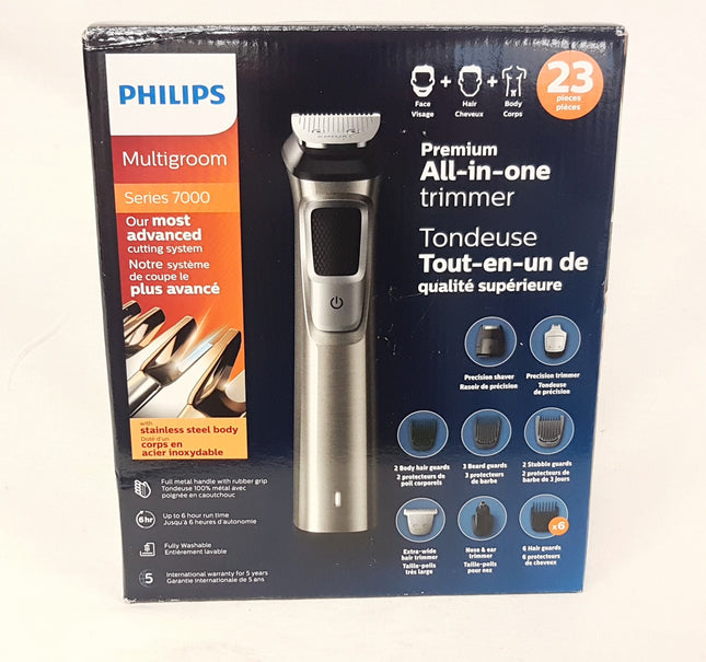 PHILIPS 7000 Series Norelco Steel Multigroom All-in-One Trimmer MG7790 - 23 PCS NEW OPEN