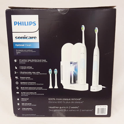 PHILIPS SONICARE Optimal Clean UV Sanitizer Power Toothbrush HX6829/73