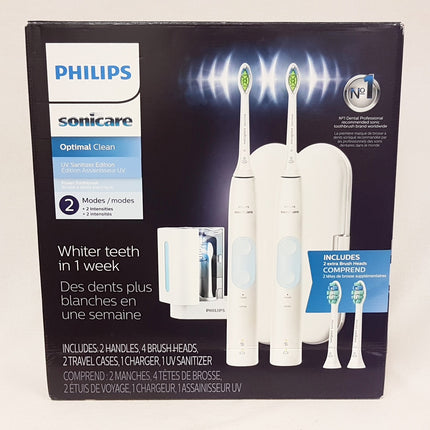 PHILIPS SONICARE Optimal Clean UV Sanitizer Power Toothbrush HX6829/73