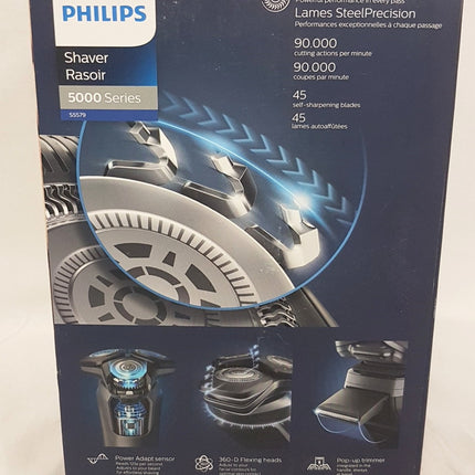 PHILIPS Series 5000 Cordless Shaver Electric Blue, S5579/60 LIKE NEW