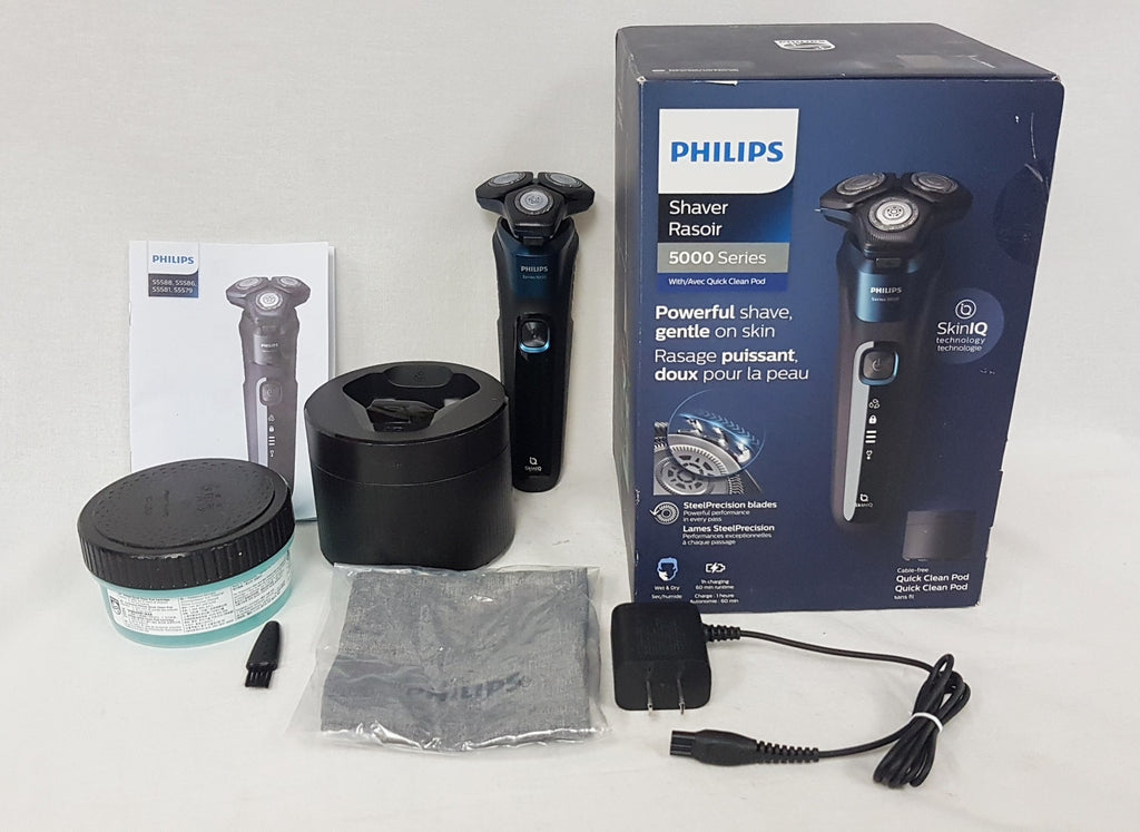 PHILIPS Series 5000 Cordless Shaver Electric Blue, S5579/60 LIKE NEW