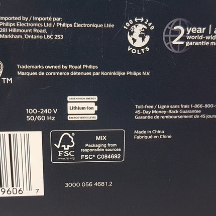 PHILIPS Series 5000 Wet & Dry Electric Shaver, S5586/50 NEW OPEN BOX