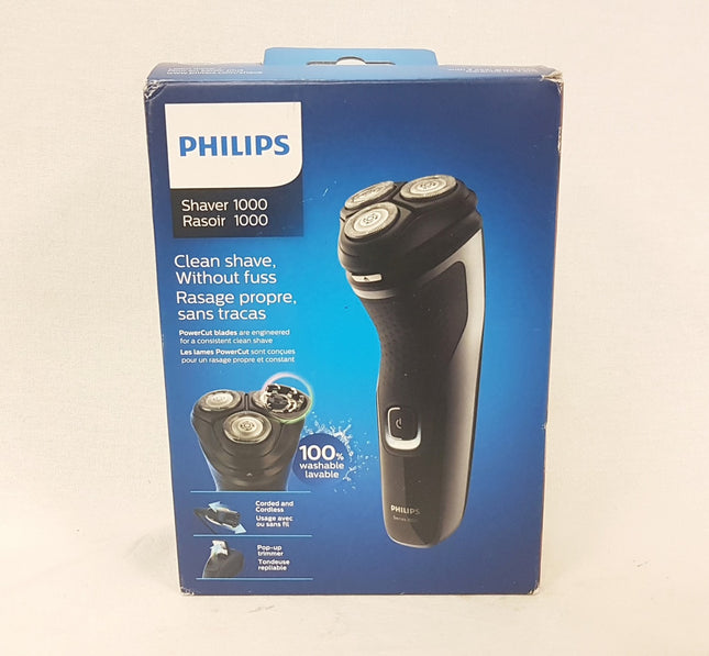 PHILIPS Series 1000 Dry Electric Shaver, S1332/41 NEW OPEN BOX