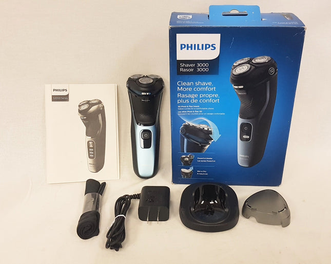 PHILIPS Series 3000 Electric Wet & Dry Shaver, S3133/51 LIKE NEW