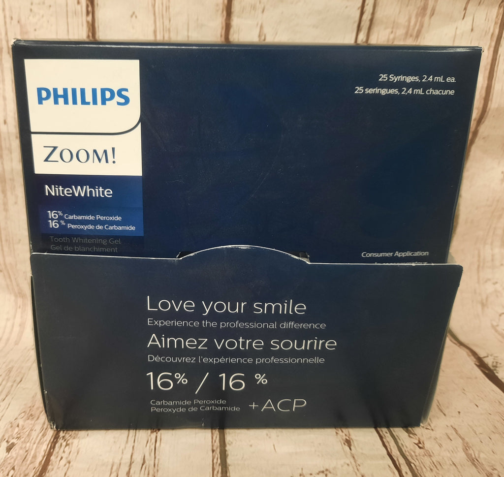 PHILIPS Zoom! NiteWhite Love your Smile 25 Syringes Kit, 16% Hydrogen Peroxide