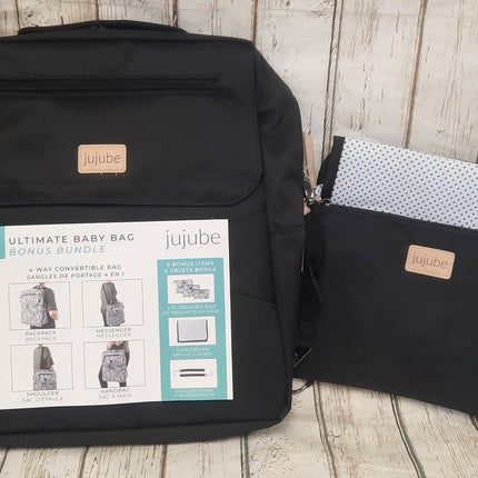 NEW, JuJuBe 4-In-1 Core Convertible Diaper/Backpack/Messenger Bag, JB21430