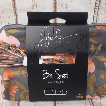 JuJuBe Portable Cosmetic Travel Toiletry 3 Bag Set, Whimsical Whisper 17SB01RG