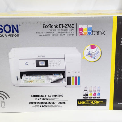 NEW, EPSON EcoTank ET-2760 Wireless Color Inkjet All-In-One