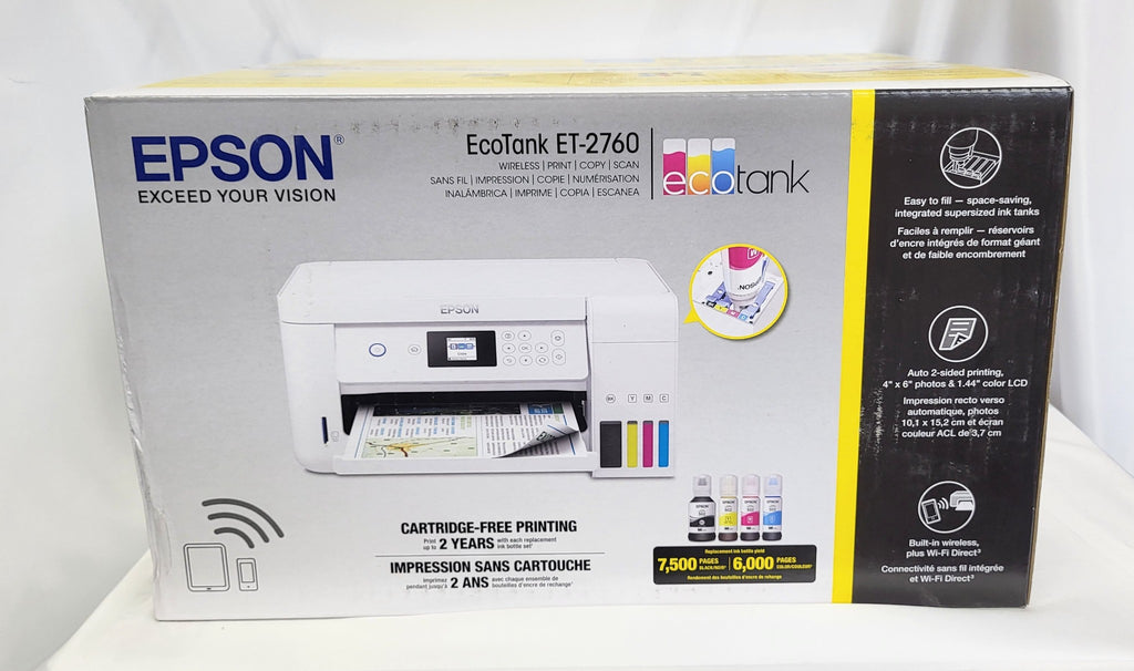 NEW, EPSON EcoTank ET-2760 Wireless Color Inkjet All-In-One