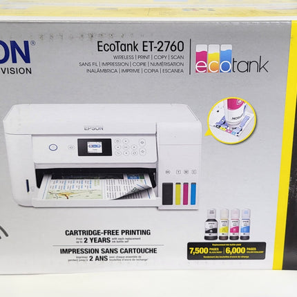 NEW, EPSON EcoTank ET-2760 Wireless Color Inkjet All-In-One