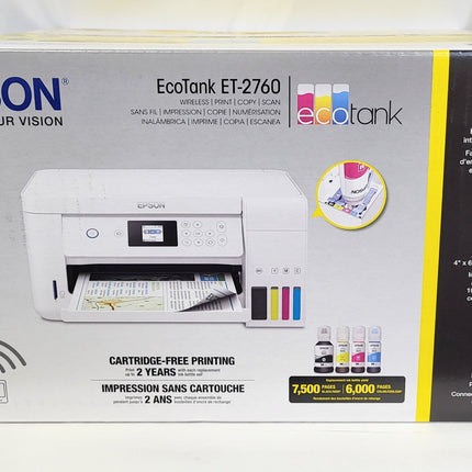 NEW, EPSON EcoTank ET-2760 Wireless Color Inkjet All-In-One