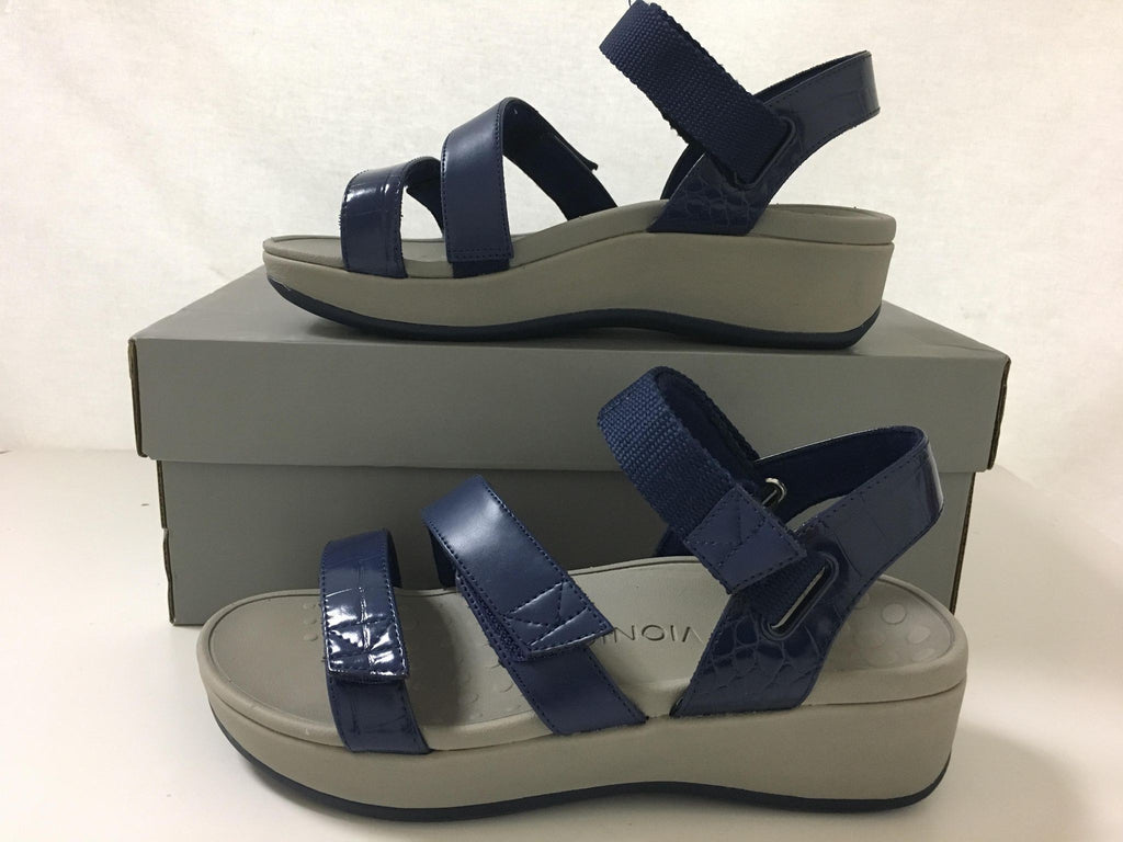 New Vionic  Misty Wedge Sandals in Navy    6/EU36