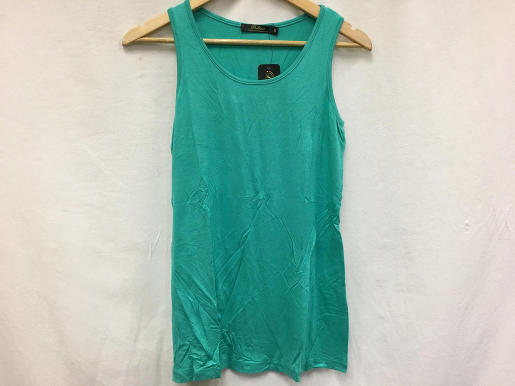 New Bellina Jersey Sleeveless Tank Top Mint Green S