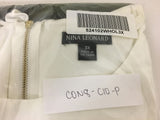 New Nina Leonard Formal Jumpsuit With White Ruffle Tops & Black Pants  3X