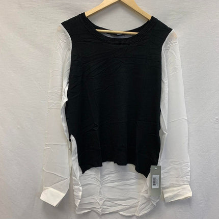 New GO Silk, Combination Sweater White/Black M