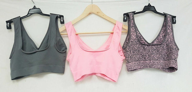 3X Rhonda Shear 9202 Jacquard Ahh Bra w Removable Pads, DARK GREY PINK/GREY/PINK