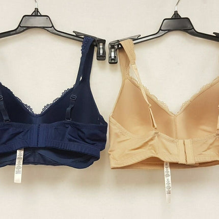LOT OF 2 RHONDA SHEAR Women's 0027 Front Lace Detail Bra - CHOOSE COLOR PACK