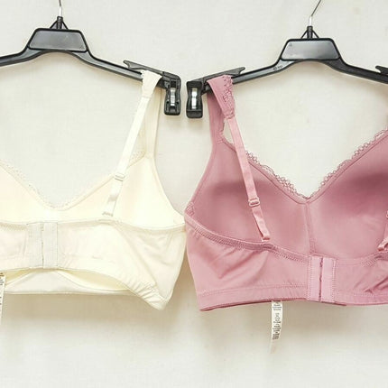 LOT OF 2 RHONDA SHEAR Women's 0027 Front Lace Detail Bra - CHOOSE COLOR PACK