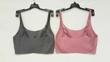 LOT OF 2 Rhonda Shear #9603 Adjustable Strap Body Bra, DARK GREY & DUSTY MAUVE