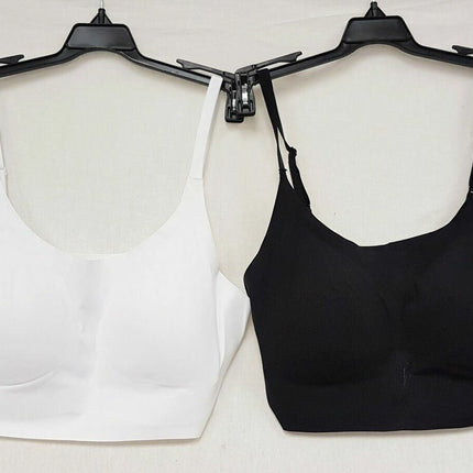LOT OF 2 Rhonda Shear #9603 Adjustable Strap Body Bra, BLACK & WHITE