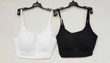 LOT OF 2 Rhonda Shear #9603 Adjustable Strap Body Bra, BLACK & WHITE