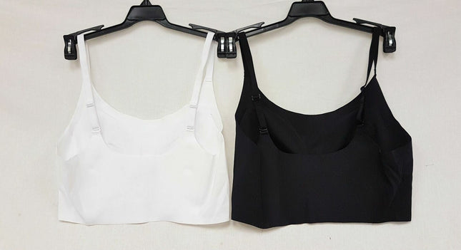 LOT OF 2 Rhonda Shear #9603 Adjustable Strap Body Bra, BLACK & WHITE