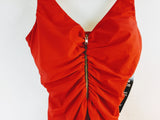 NEW, TRIMSHAPER Zoe One Piece Swimsuit in RUBY RED - CHOOSE SIZE