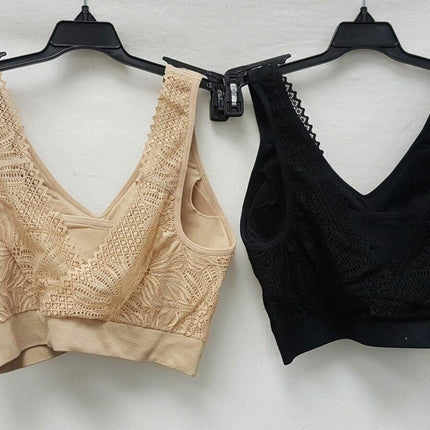 2X Rhonda Shear Women's 9362 Lace Back Seamless Leisure Bras - CHOOSE COLOR PACK