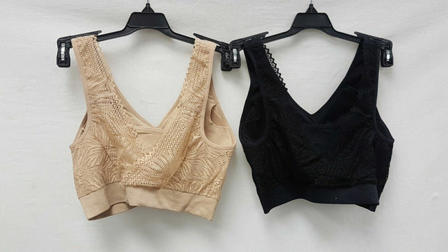 2X Rhonda Shear Women's 9362 Lace Back Seamless Leisure Bras - CHOOSE COLOR PACK