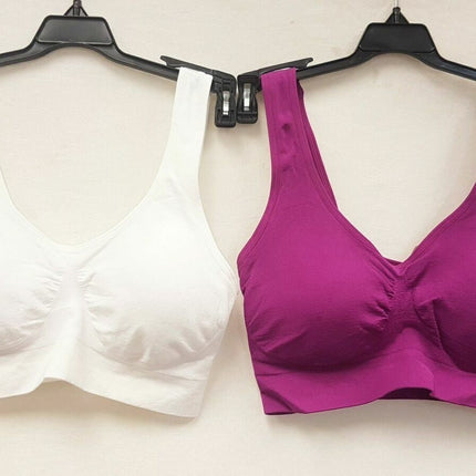 LOT OF 2 Rhonda Shear 9206 Seamless Moisture Wicking Ahh Bra - CHOOSE COLOR PACK